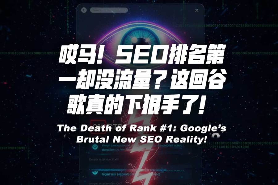 哎马！SEO排名第一却没流量？这回谷歌真的下狠手了！