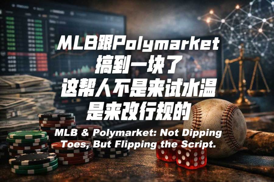 MLB跟Polymarket搞到一块了：这帮人不是来试水温，是来改行规的